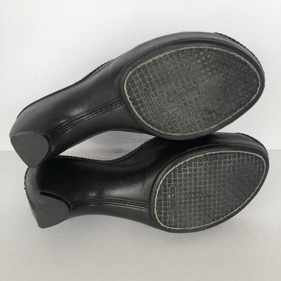 COLE HAAN Heels Women's 8B Black Mule Upper Leather Open Toe Slip On 205306 - Picture 9 of 9